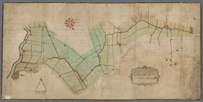 A-0106 [Kaart van de landscheiding tussen Rijnland, Delfland en Schieland, van Gouda tot de Veenwatering..., 1616